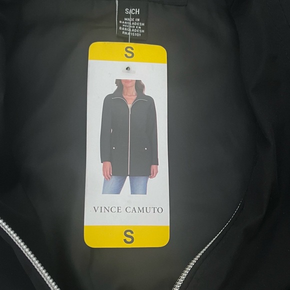 Vince Camuto Women's Lightweight Water Resistant Rain Jacket Black Small - Picture 8 of 10